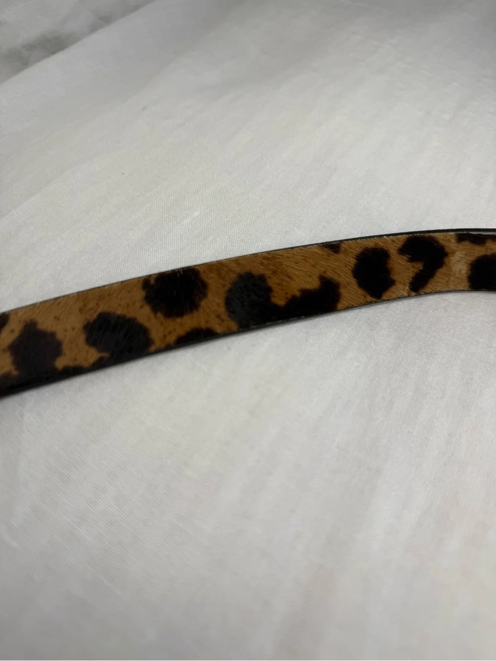 J. Crew Leopard Calf Hair Leather Belt E2335 - Picture 3 of 13